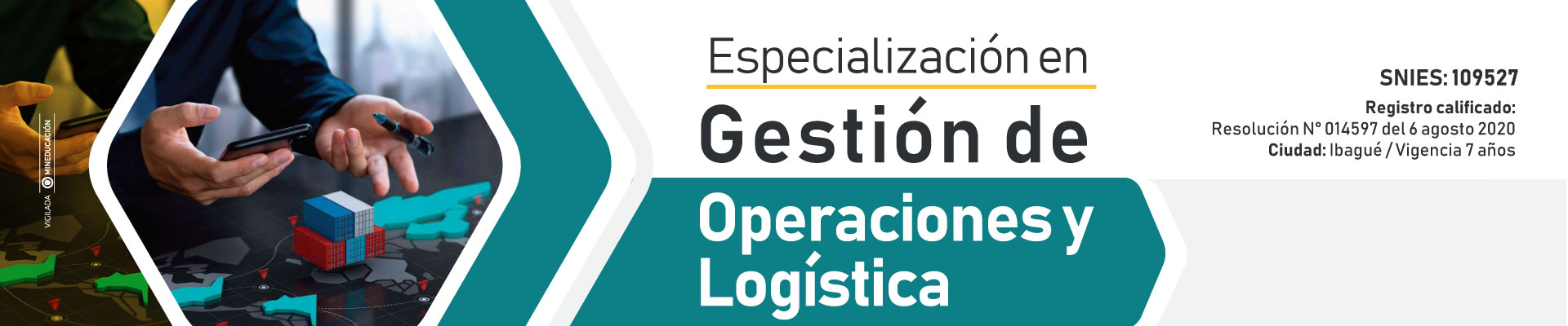 Imagen de cabecera para la especialización en Gestión de Operaciones y Logística de la Universidad de Ibagué