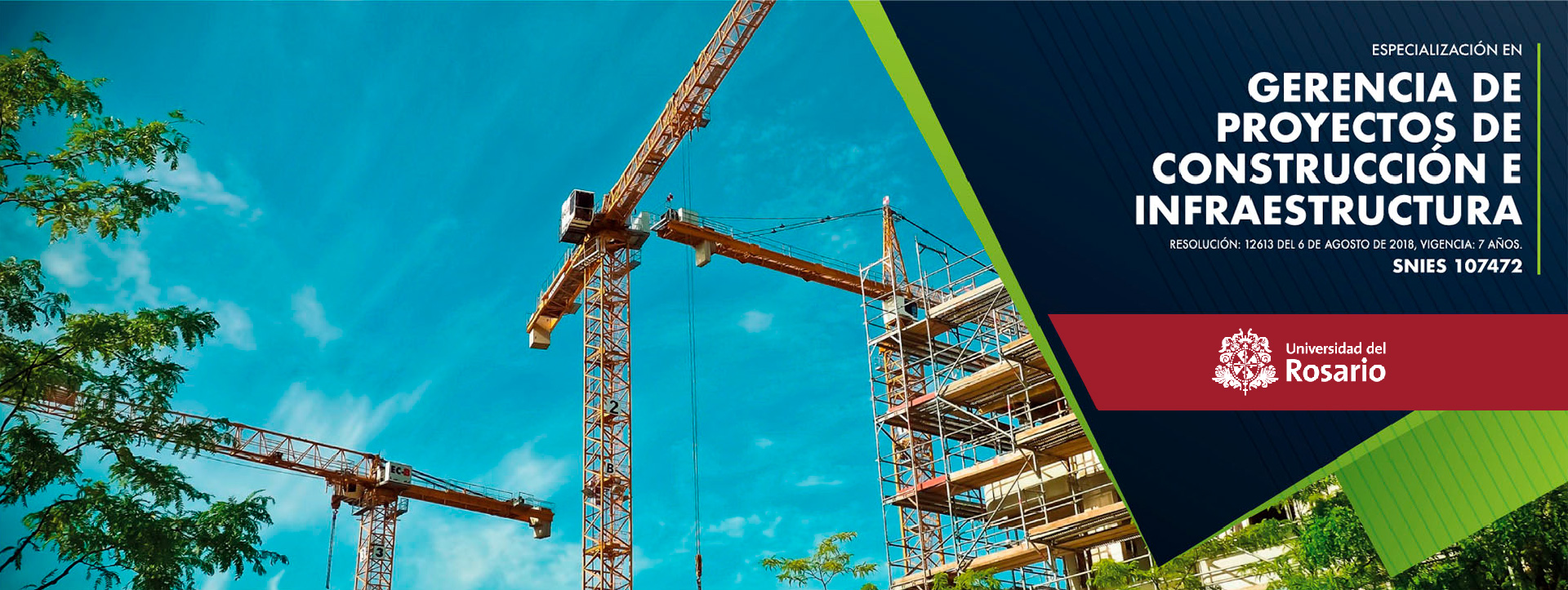 Imagen de cabecera para la especialización en Gerencia de Proyectos de Construcción e Infraestructura de la Universidad de Ibagué