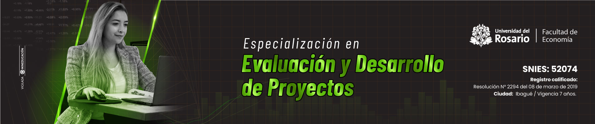 Imagen de cabecera para la especialización en Evaluación y Desarrollo de Proyectos de la Universidad de Ibagué
